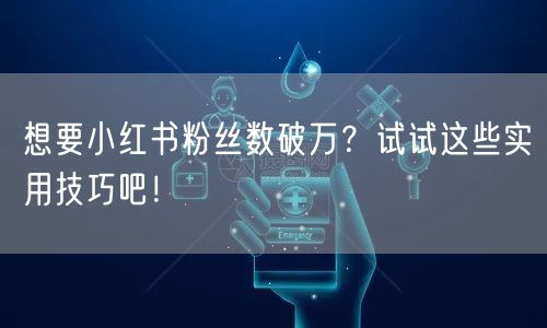 想要小红书粉丝数破万？试试这些实用技巧吧！