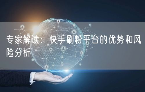 专家解读：快手刷粉平台的优势和风险分析