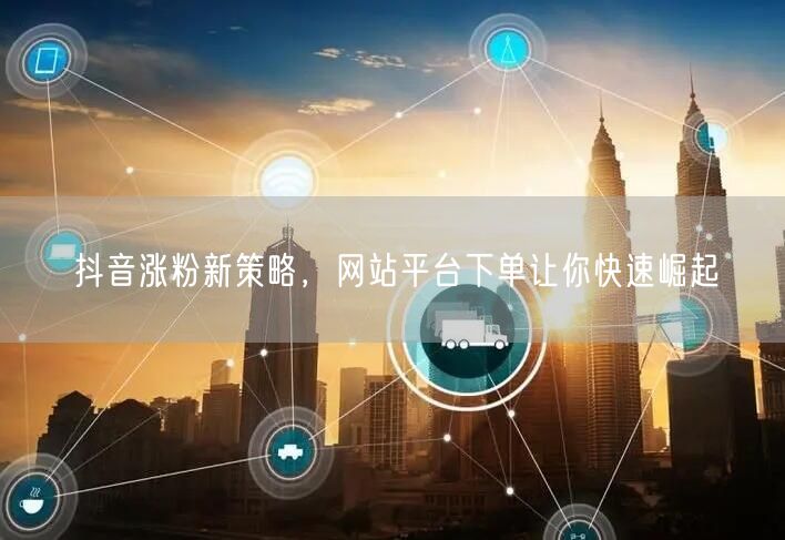 抖音涨粉新策略，网站平台下单让你快速崛起