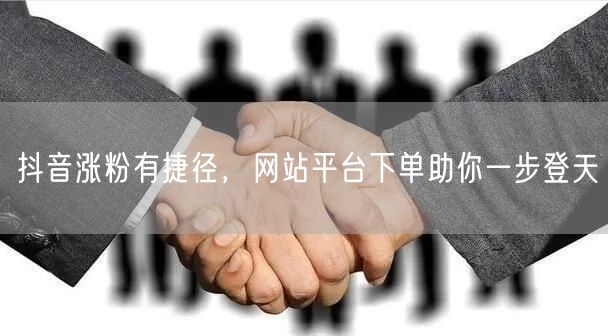 抖音涨粉有捷径，网站平台下单助你一步登天