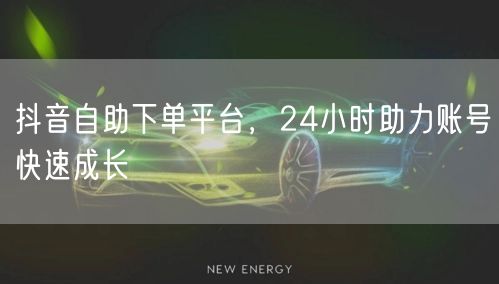 抖音自助下单平台，24小时助力账号快速成长