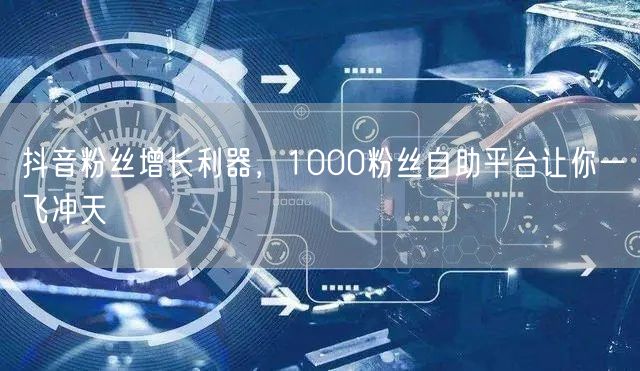 抖音粉丝增长利器，1000粉丝自助平台让你一飞冲天