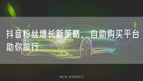 抖音粉丝增长新策略，自助购买平台助你前行