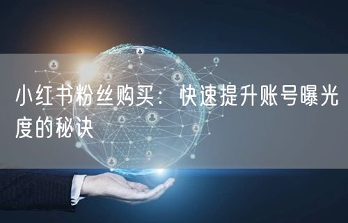 小红书粉丝购买：快速提升账号曝光度的秘诀