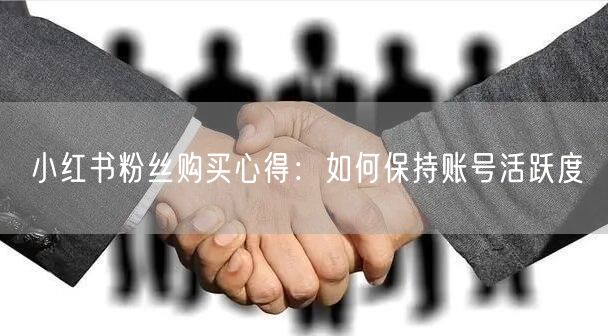 小红书粉丝购买心得：如何保持账号活跃度
