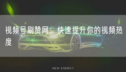 视频号刷赞网：快速提升你的视频热度