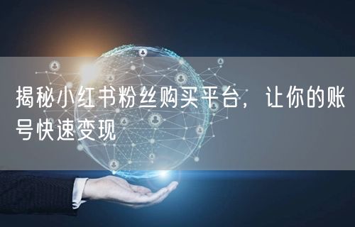 揭秘小红书粉丝购买平台，让你的账号快速变现
