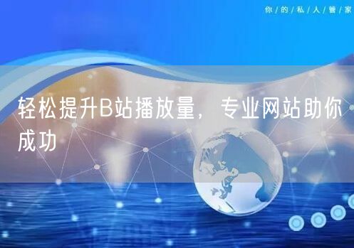 轻松提升B站播放量，专业网站助你成功