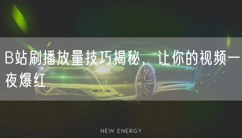 B站刷播放量技巧揭秘，让你的视频一夜爆红
