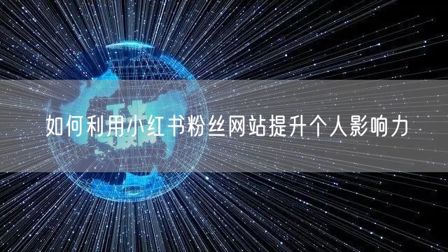 如何利用小红书粉丝网站提升个人影响力