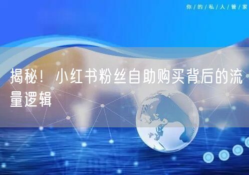 揭秘！小红书粉丝自助购买背后的流量逻辑