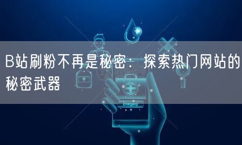 B站刷粉不再是秘密：探索热门网站的秘密武器