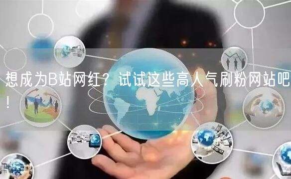 想成为B站网红？试试这些高人气刷粉网站吧！