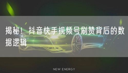 揭秘！抖音快手视频号刷赞背后的数据逻辑