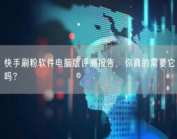 快手刷粉软件电脑版评测报告，你真的需要它吗？