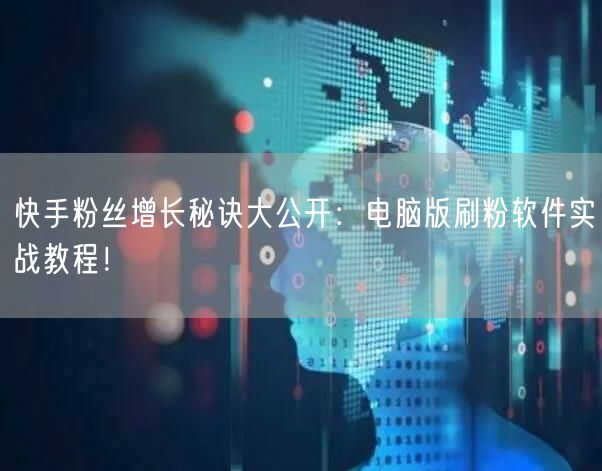 快手粉丝增长秘诀大公开：电脑版刷粉软件实战教程！