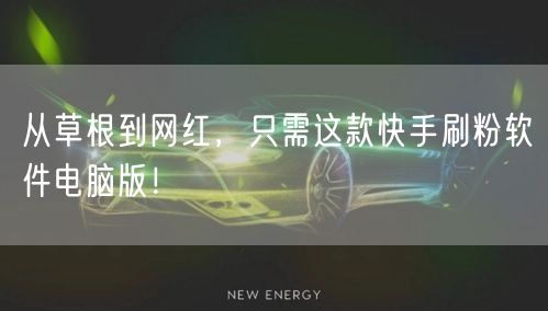 从草根到网红，只需这款快手刷粉软件电脑版！