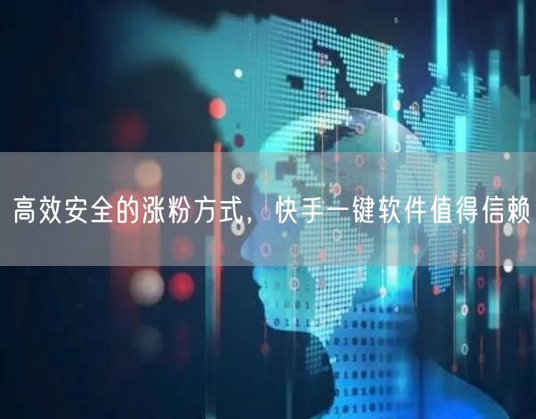 高效安全的涨粉方式，快手一键软件值得信赖