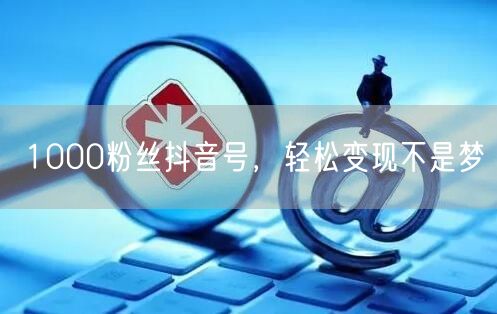1000粉丝抖音号，轻松变现不是梦