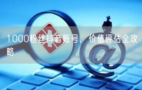 1000粉丝抖音账号，价值评估全攻略
