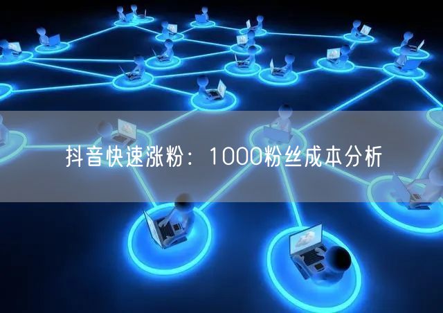 抖音快速涨粉：1000粉丝成本分析