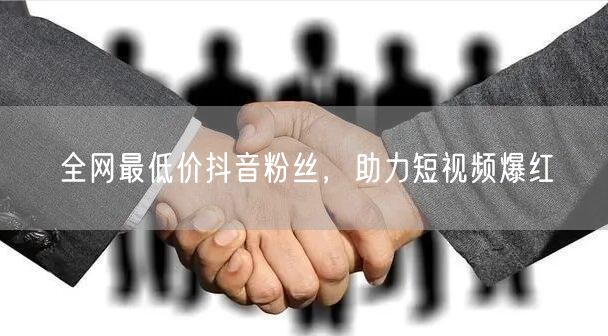 全网最低价抖音粉丝，助力短视频爆红