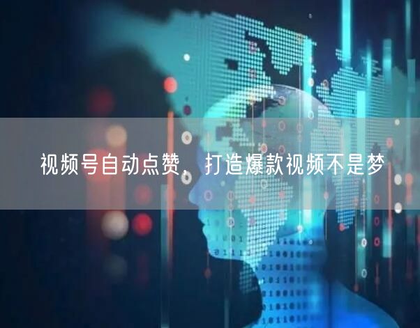 视频号自动点赞，打造爆款视频不是梦